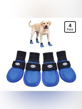 Blue Dog Boots 4-Pack breathable boots for medium to large dogs 94-100lbs